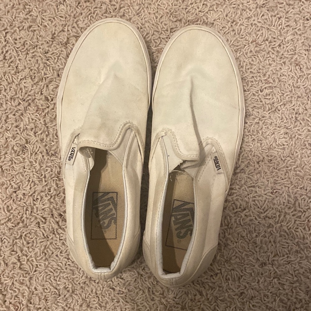 White Slip-on Vans
